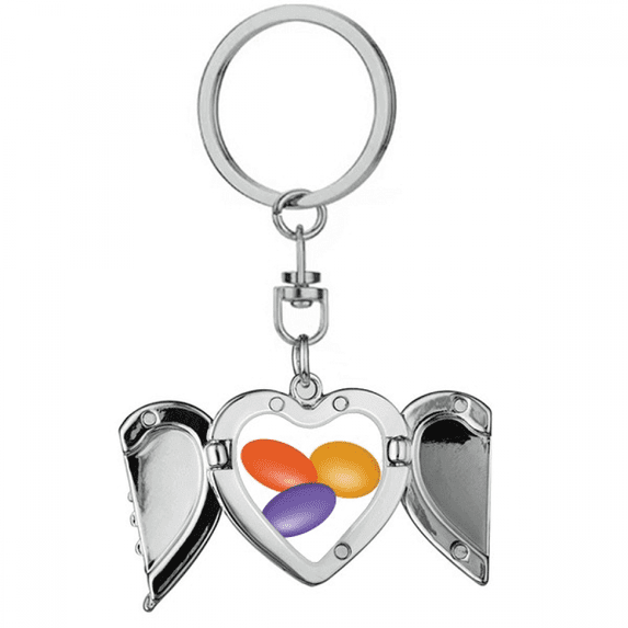 Pill Illustration Health Care Products Pattern Heart Angel Wing Key Chain Holder