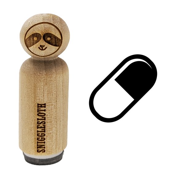 Pill Medicine Rubber Stamp for Scrapbooking Crafting Stamping - Mini 1/2 Inch