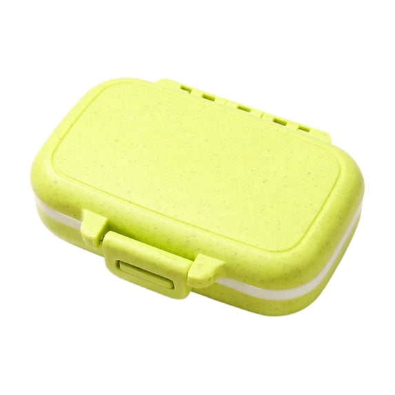 Pill Organizer 3 Compartment Green Portable Case for Travel