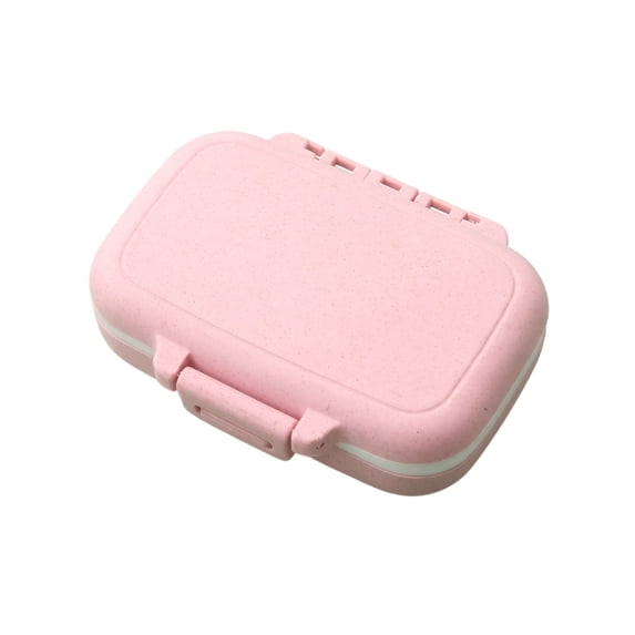 Pill Organizer 3 Compartment Portable Pink Small Travel Case