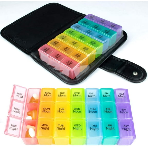 Pill Organizer 3 Times A Day, Pill Box, Medicine Organizer, Weekly Pill Organizer, Pill Container, Vitamin Organizer, Travel Pill Container, Medication Organizer Pill Holder, Small Pill Organizer