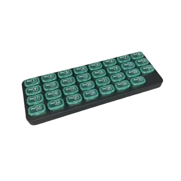 Pill Organizer 31 Day, 2026 Upgraded Large Portable Travel Pill Box, 30 Day Pill Case Small Compartments to Hold Vitamin and Travel Medicine Organizer, Daily Pill Case