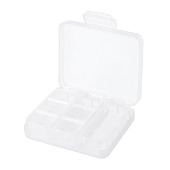 Pill Organizer 7 Compartment Clear Plastic Portable for Travel and Daily Use