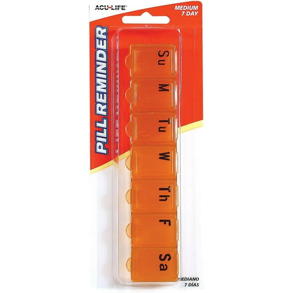 Acu-Life Pill Reminder Medium 7 Day - Assorted Colors