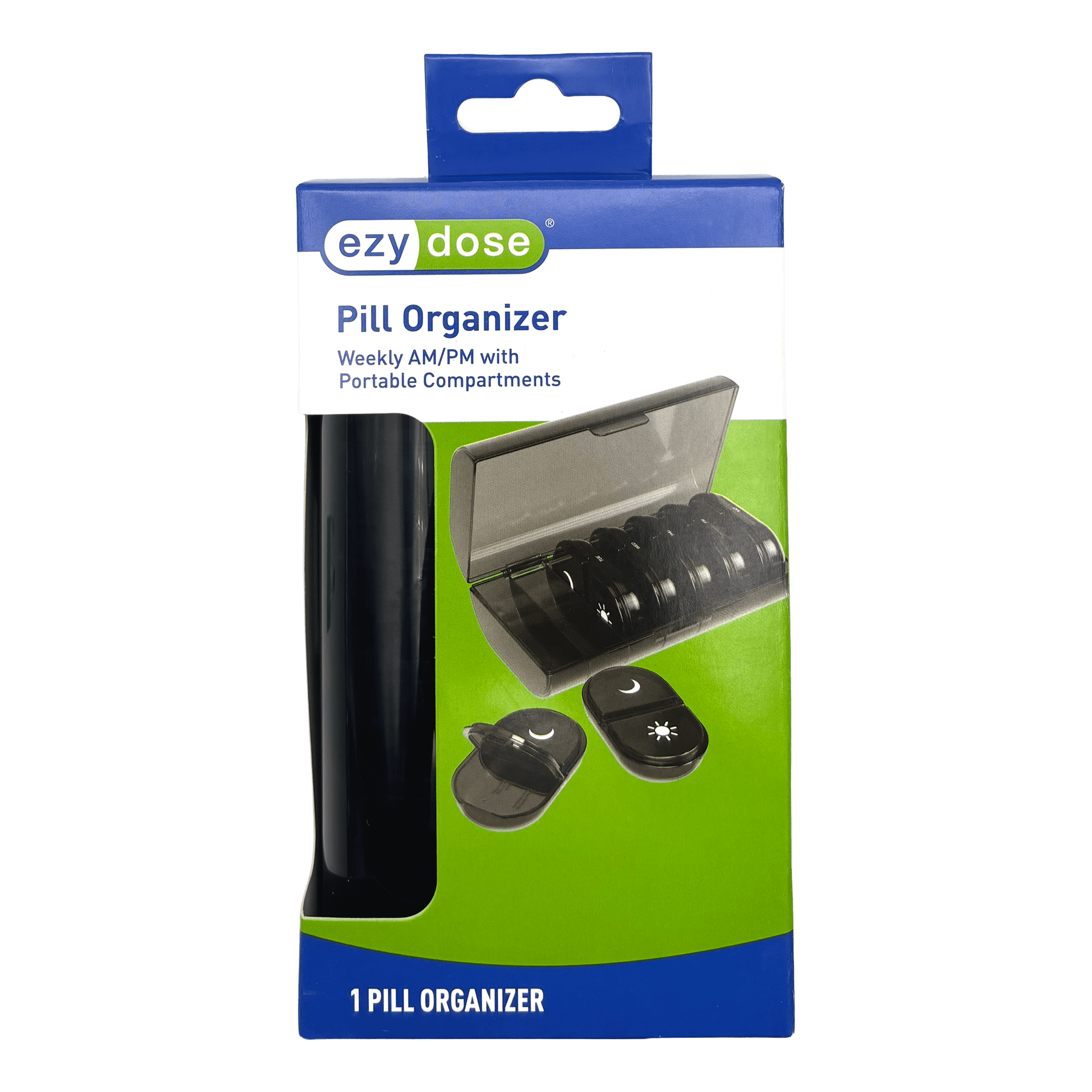 Ezy Dose Weekly AM/PM Pill Organizer with Removable Compartments