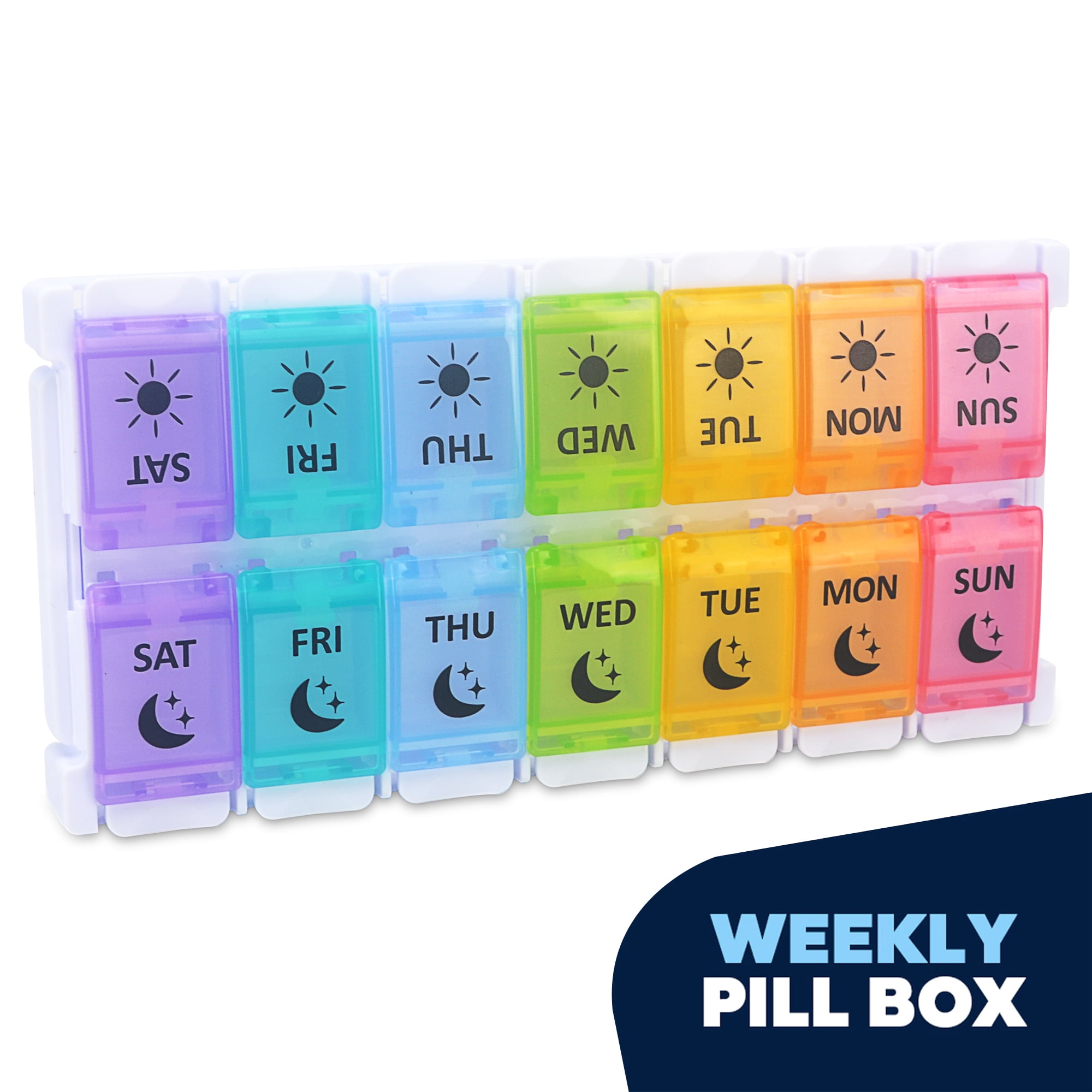 MediShot 2 Times a Day x 7 Day Pill<br>Supplement Powder Organizer
