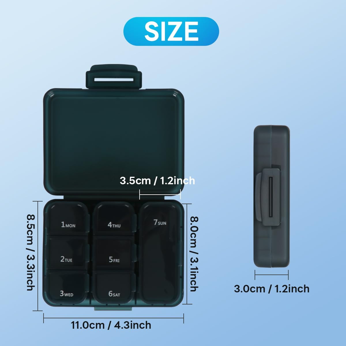 Pill Storage Box Mini Travel Portable Medicines Dispenser Box ...