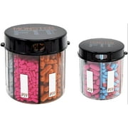 Pill Thing Monster & Monster Jr Supplement Medication Dispensers with Labels