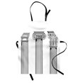 thumbnail image 1 of Pillar Apron Antique Theme Column Capitals Illustration Ancient Style Architecture Pattern, Unisex Kitchen Bib Apron with Adjustable Neck for Cooking Baking Gardening, Black and White, by Ambesonne, 1 of 3