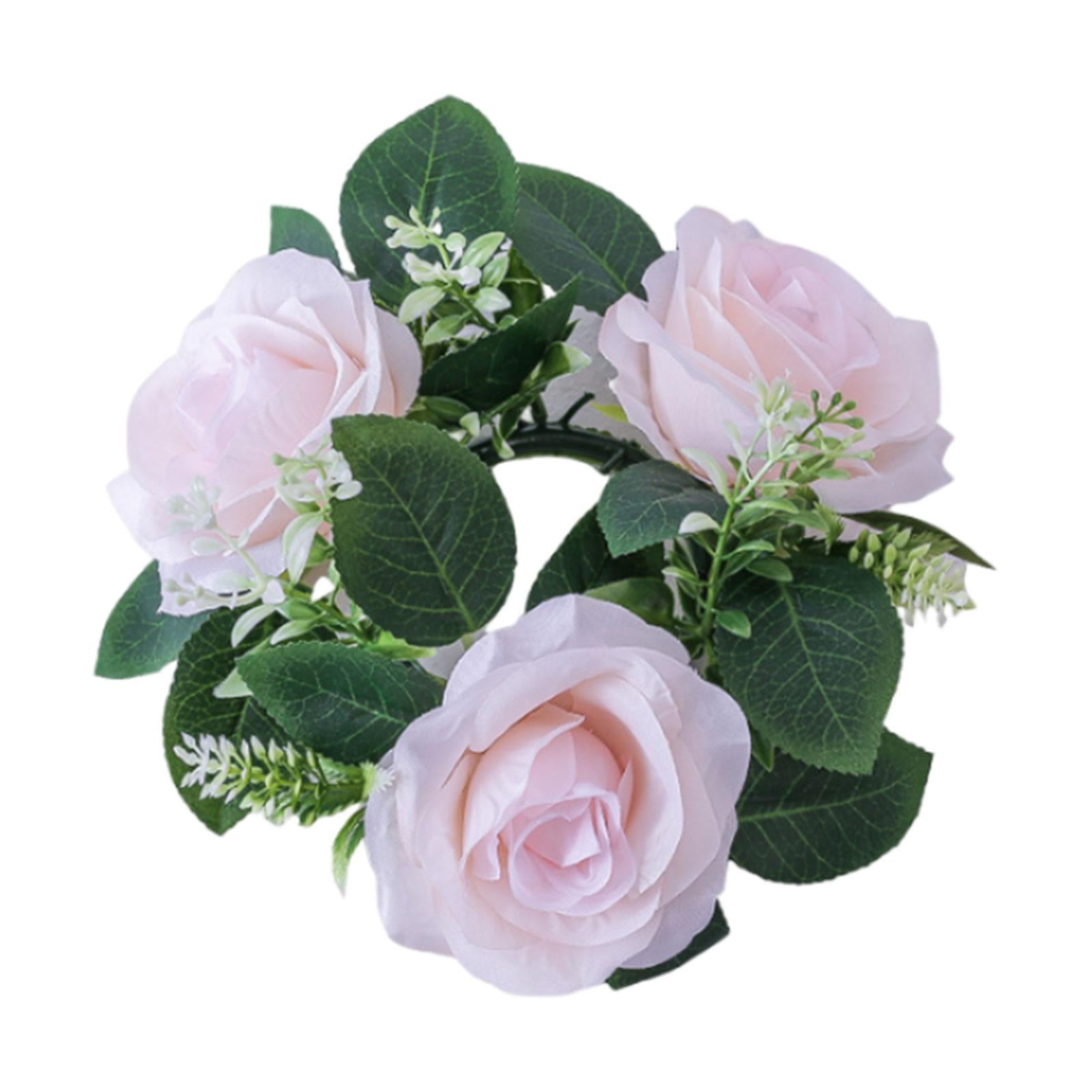 Pillar Candle Rings Wreath Small Wreath Pillar Candle Holder Flower