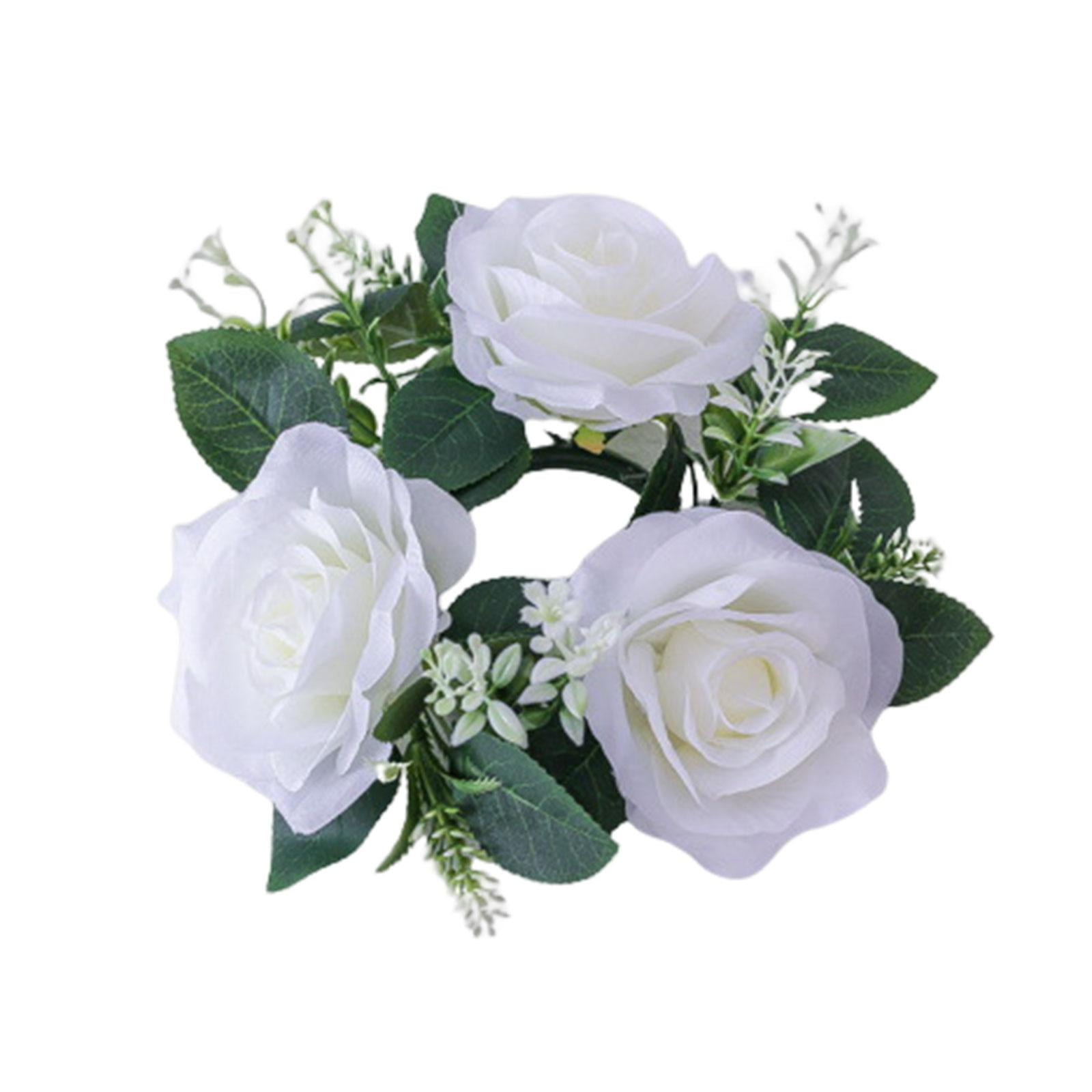 Pillar Candle Rings Wreath Small Wreath Pillar Candle Holder Flower