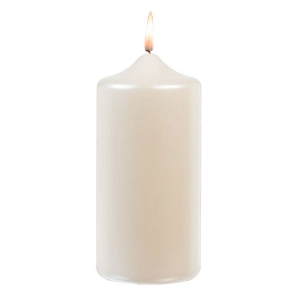 Pillar Candle - White Pearlized - 3 x 6 inches
