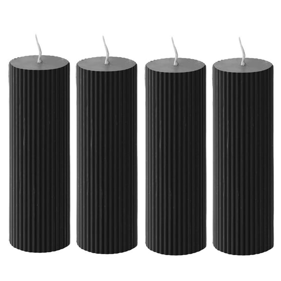 Sense Island Pillar Candles 2x6'' Sandalwood Scented with Soy Wax, Handmade (4 Pack)