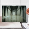 thumbnail image 1 of Pillar Cutting Board, 3D Model Style Column Interior in Empty Room Digital Image Design Art Print, Decorative Tempered Glass Cutting and Serving Board, Large Size, Beige and Tan, by Ambesonne, 1 of 5