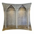 thumbnail image 1 of Pillar Decor Throw Pillow Cushion Cover, Antique Theme Classic Ancient Interior with Columns Digital Image, Decorative Square Accent Pillow Case, 16 X 16 Inches, Coconut Sand Brown, by Ambesonne, 1 of 2
