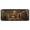 thumbnail image 1 of Pillar Kitchen Mat, Graphics of a Building Interior in the Fantasy Style with Pillars 3D Computer Graphics, Plush Decorative Kitchen Mat with Non Slip Backing, 47" X 19", Brown, by Ambesonne, 1 of 1