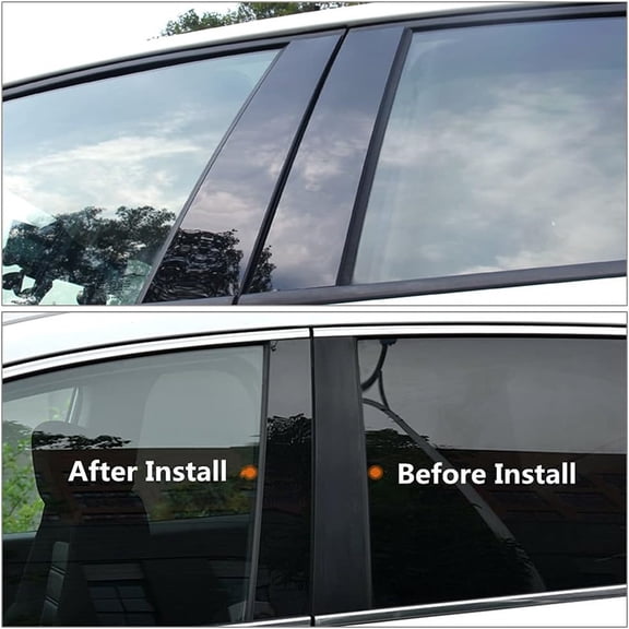 Pillar Posts Door Window Trim Cover For Subaru Forester 2019-2023 6Pcs Black