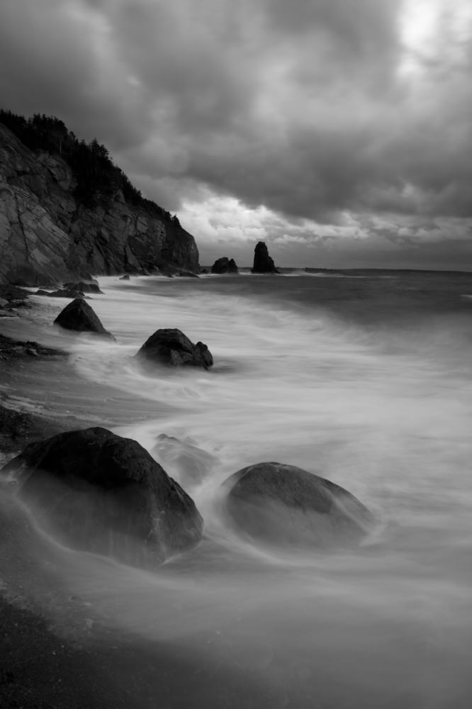 Pillar Rock Cape Breton Highlands National Park Nova Scotia Canvas Art - John Sylvester Design Pics (11 x 17)