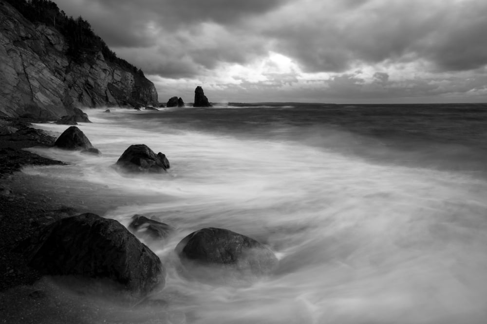 Pillar Rock Cape Breton Highlands National Park Nova Scotia Canvas Art - John Sylvester Design Pics (17 x 11)