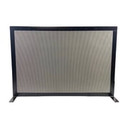 Pillars Customs Fireplace Screen, Simple Steel Design, Custom Sizes, Hand Made in USA (28"W x 23"H)
