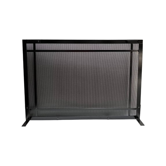 Pillars Customs Large Fireplace Screen, Custom Windowpane Design, Made in USA (36"W x 22"H)