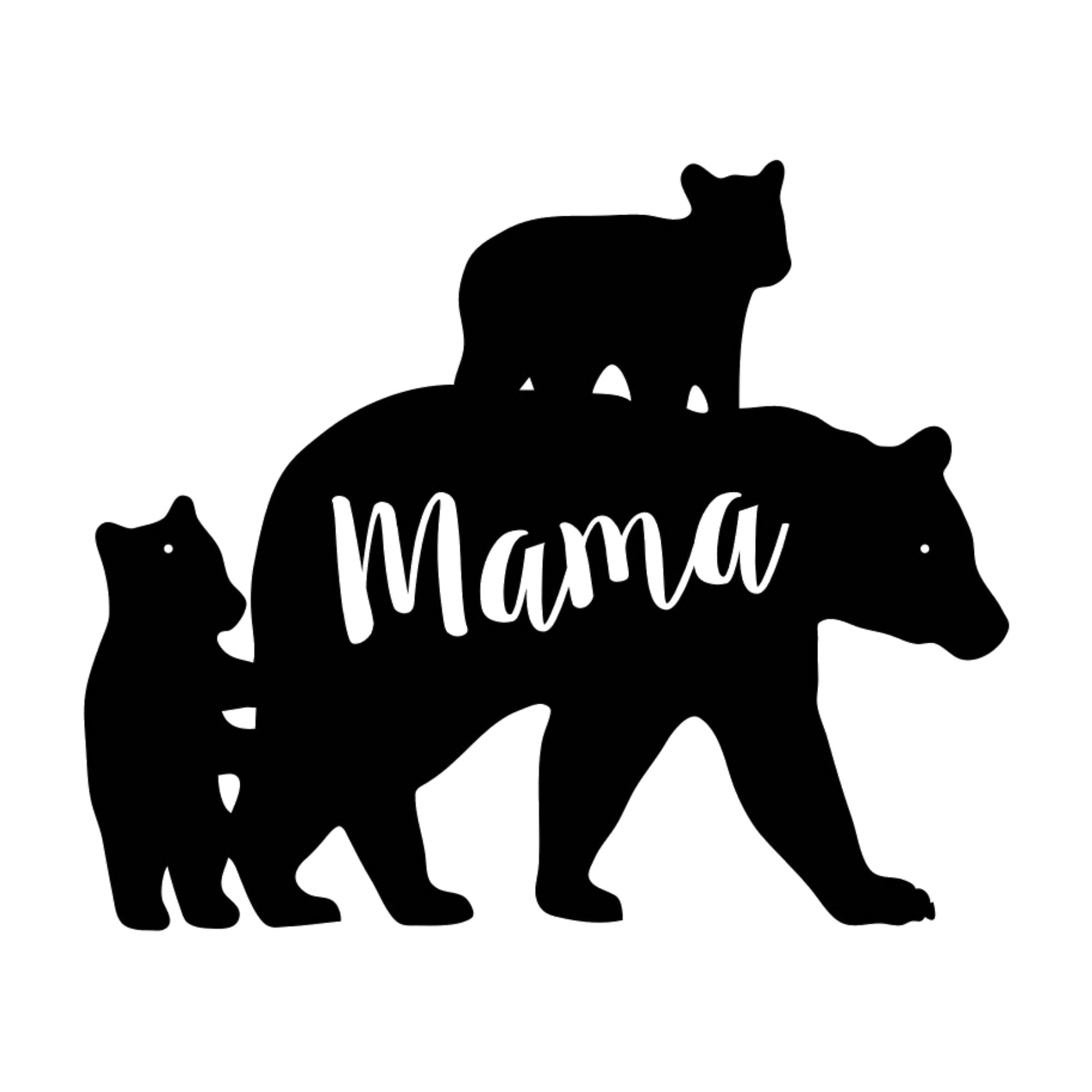 Pillars Customs Mama Bear Metal Sign, Bear Shaped Sign, Made in USA (12 ...