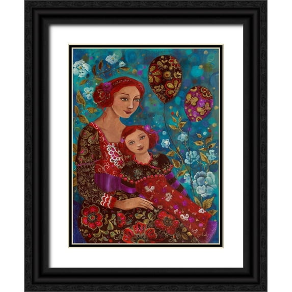 Pillault, Loetitia 15x18 Black Ornate Wood Framed with Double Matting Museum Art Print Titled - Nos jours fleuris