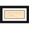 thumbnail image 1 of Pille 14x8 Black Ornate Wood Framed with Double Matting Museum Art Print Titled - New Orleans Louisiana Front Part - Pille 1827, 1 of 4