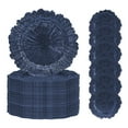 thumbnail image 1 of Pillfn 13 Inch Blue Charger Plates Plastic Plate Chargers for Table Setting Round Ganoderma Chargers for Dinner Plates Supplies for All Holidays and Parties Set of 12, 1 of 5