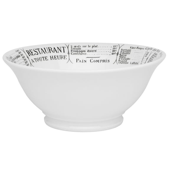 Pillivuyt Brasserie Footed Bowl, 2.5 Quart