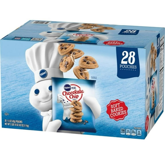 Pilllsbury Soft  Mini Chocolate Chip Cookies Pack of 28 each 1.5oz