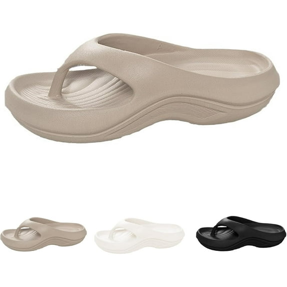 Pillow Arch Support Flip Flops, Orthopedic Sandals for Women Arch Support Recovery Flip Flops Pillow, Lightweight, Cushioning, Shock-Absorbing