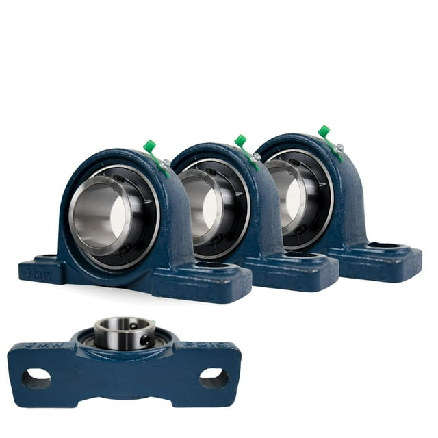 Pillow Block Bearing (4 Pack), 115/16 inch Bore, 2 Bolt Mounted, Solid