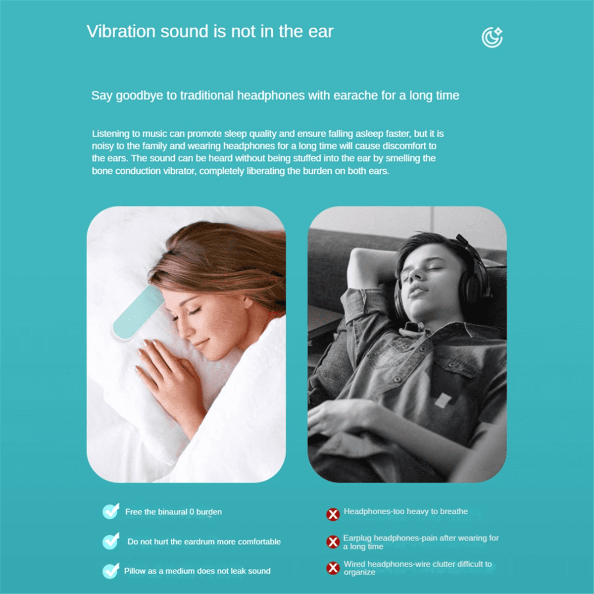 Pillow Bluetooth Speaker White Noise Sleep Sound Box for Improved Sleep