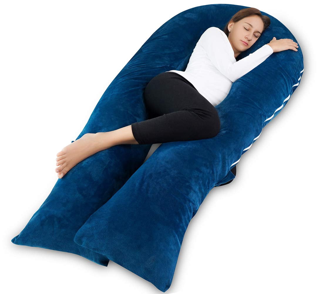 Pillow  Body Pillows For Sleeping 65" Maternity Women With Cover Blue