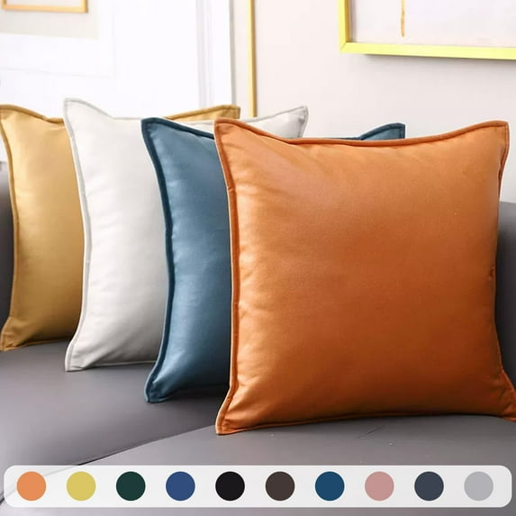 Pillow with Border - Decorative Cushion Cover with Insert, Soft Summer Throw Pillow for Living Room, Bedroom & Outdoor, Cozy Home Decor Pillow for Couches, Beds & Chairs, 18*18in, Black