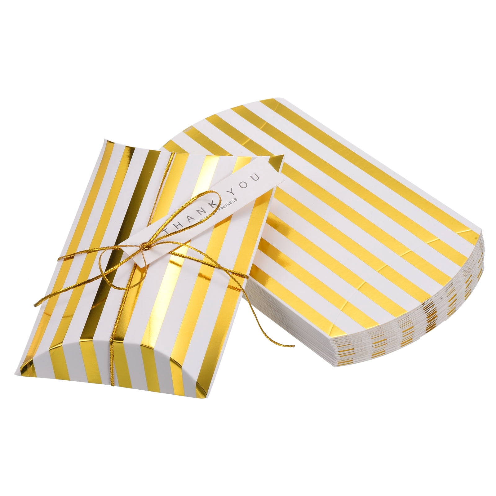 Boxes With Ropes Pillow Boxes, 50Pcs Gift Boxes with Ropes Tag 6.7 x 3.9 Inch White ...