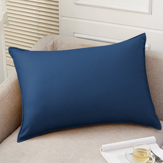 Pillow Case 12x20 Inch - Solid Decorative Throw Pillow Cover, DIY Throw Pillowcase, Soft Breathable Rectangle Cushion Case for Sofa & Bed, K