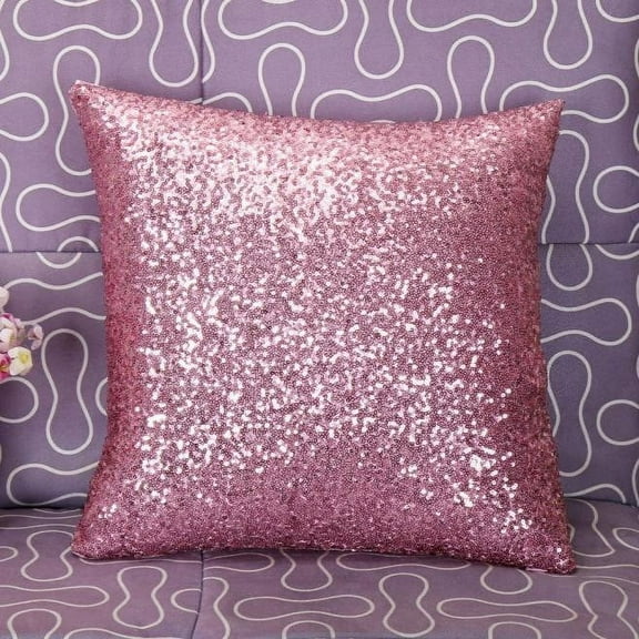 Pillow Case under $5! Xqxayjr Glitter Sequins Pillow Cover, Reversible Decorative Cushion Case Throw Pillow Protector, Sparkly Home Decor for Sofa Bed Chair Living Room Bedroom