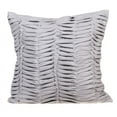 thumbnail image 1 of Pillow Case Covers, Grey Pillow Shams, Textured Pintucks Solid Color Pillow Shams, 24x24 inch (60x60 cm) Pillow Shams, Square Faux Suede Shams, Solid Pillow Shams - Grey Wind Folds, 1 of 3