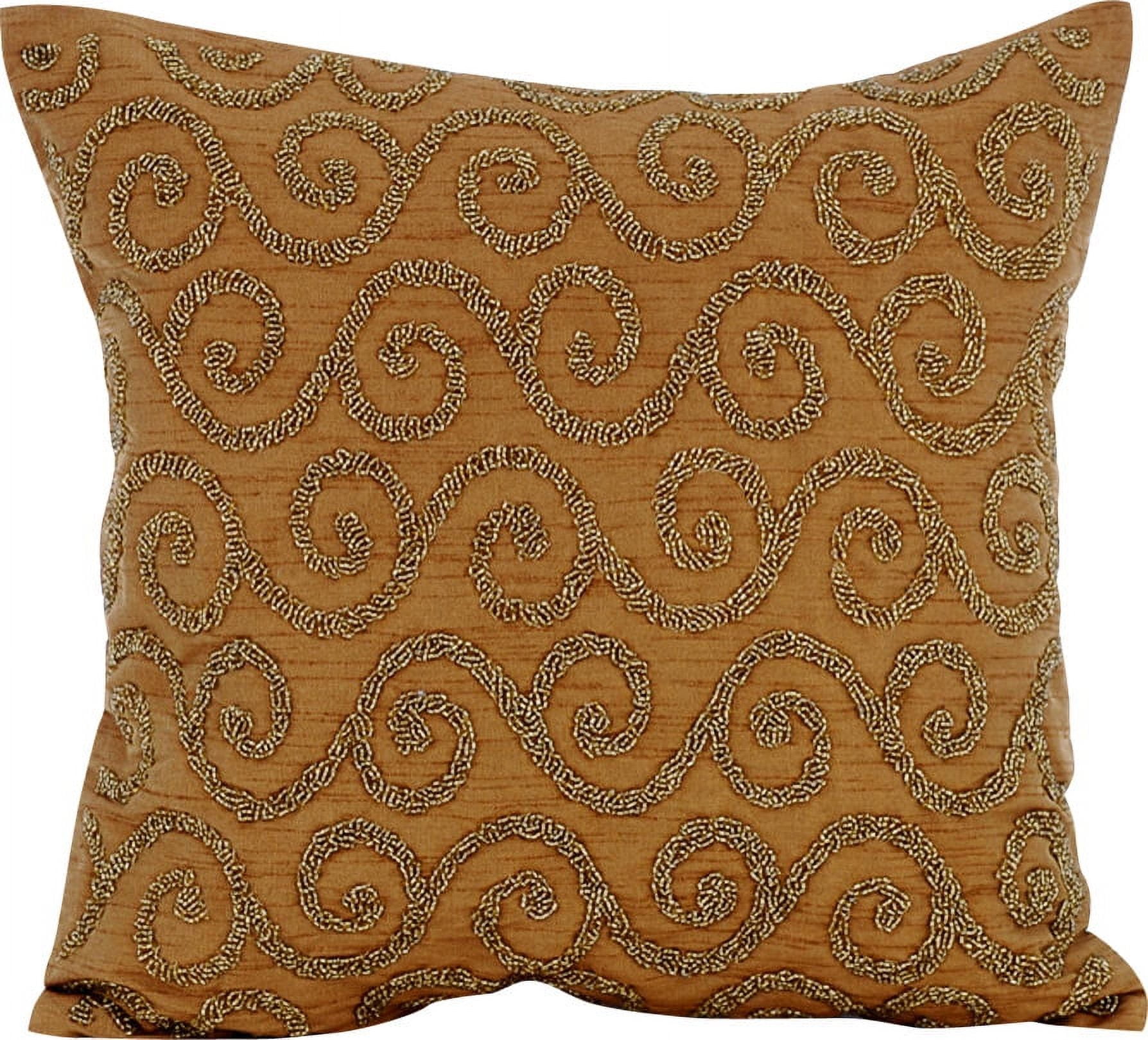 Pillow Case Covers With Zipper, Pillowcases, Pillow Covers 24x24 inch (60x60 cm) Gold, Silk Throw Pillow Covers, Handmade Pillow Covers, Contemporary, Abstract - Gold Fest