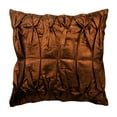 thumbnail image 1 of Pillow Case Covers With Zipper, Textured Euro Sham Cover, 24x24 inch (60x60 cm) Faux Leather Euro Sham case Square Bronze Pintuck Throw Euro Shams - Stunning Bronzer, 1 of 3