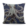 thumbnail image 1 of Pillow Case,Cute White on Dark Blue Background Throw Pillow Case.Cushion Cover for Men Women Navy Blue White, 1 of 5