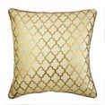 thumbnail image 1 of Pillow Case, Decorative Pillow Cover Ivory Gold Couch Cushion Cover 14 x 14 Velvet Pillow Cover Foil Printed for Bed, Sofa, Gold Pillow Cover 14x14 inch (35x35 cm) - Moroccan Lattice, 1 of 5