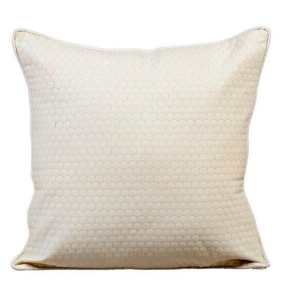 Pillow Case, Decorative Pillow Covers 12x12 inch (30x30 cm) White, Faux Leather Throw Pillow Covers, Handmade Pillow Covers, Solid Color Throw Pillow Covers, Modern - Invisible White