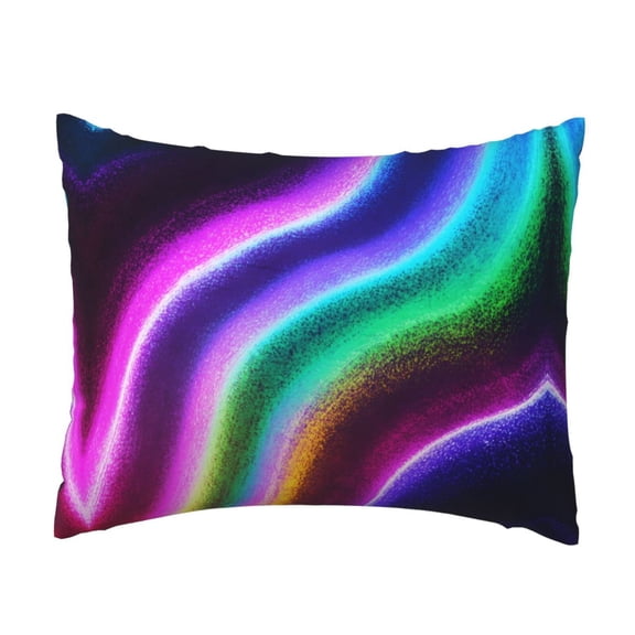 Pillow Case Home Decorative Pillowcase Standard 20 X 26 Inch Curved Rainbow Print Throw Pillow Cover