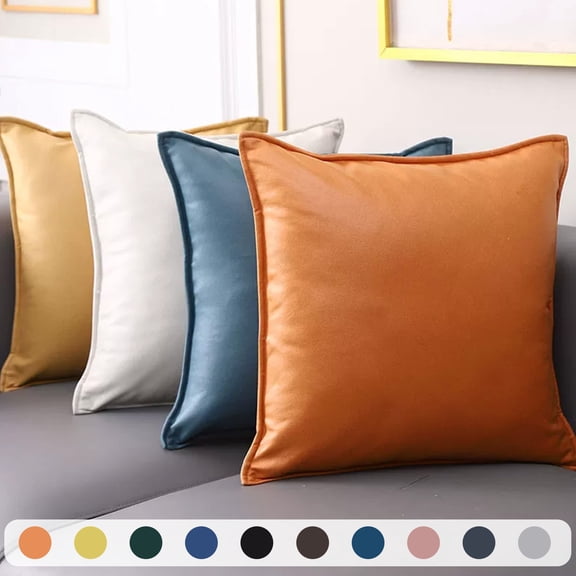 Pillow Case with Insert - Summer Soft Cushion for Living Room, Bedroom & Outdoor, Durable Home Decor Pillow, Perfect 2026, Valentine's Day & Easter Sofa & Bed Festive Accent, 17.7*17.7in, Black