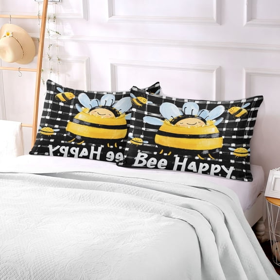 Pillow Case Plush Pillow Bee Sleeping Case standard size/King size/Queen size Bed Pillow Pillowcases