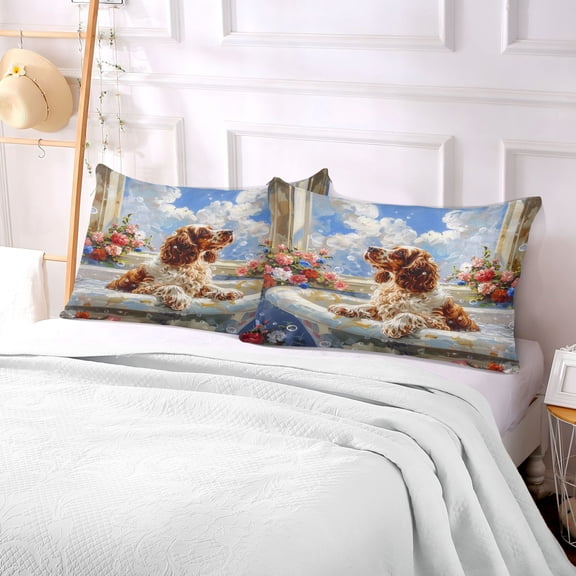 Pillow Case Plush Pillow Bubble Bliss with A Cocker Case standard size/King size/Queen size Bed Pillow Pillowcases