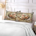 thumbnail image 1 of Pillow Case Plush Pillow Butterfly and Roses on Lace Case standard size/King size/Queen size Bed Pillow Pillowcases, 1 of 9